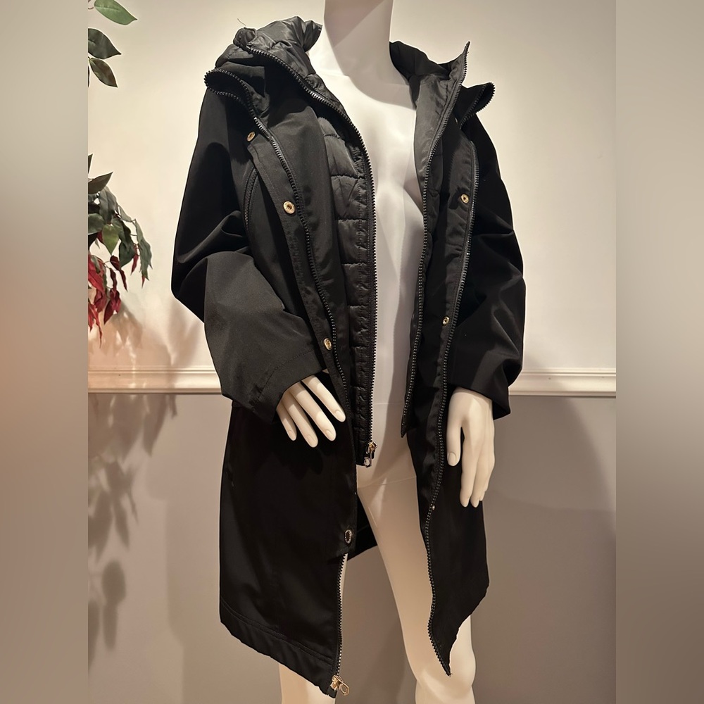 Womens Nautica 3/4 Belted Softshell BLK Coat - Large